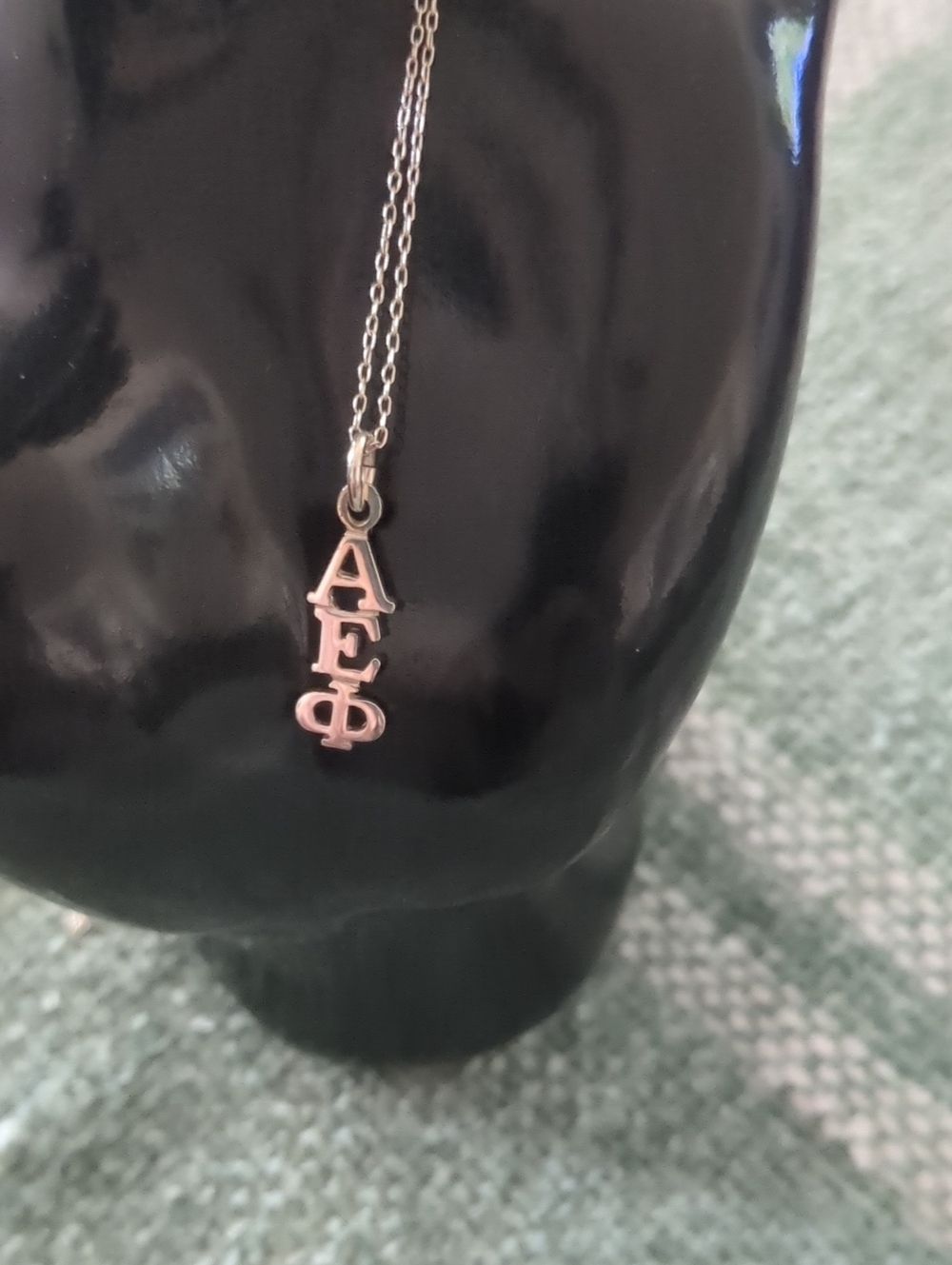 Alpha Epsilon Phi Drop Pendant Necklace in Sterling Silver